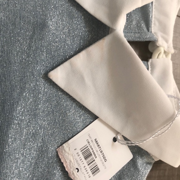 Lady’s Blouse, light blue/silvery, sparkly. - Picture 2 of 2